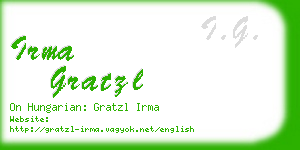 irma gratzl business card